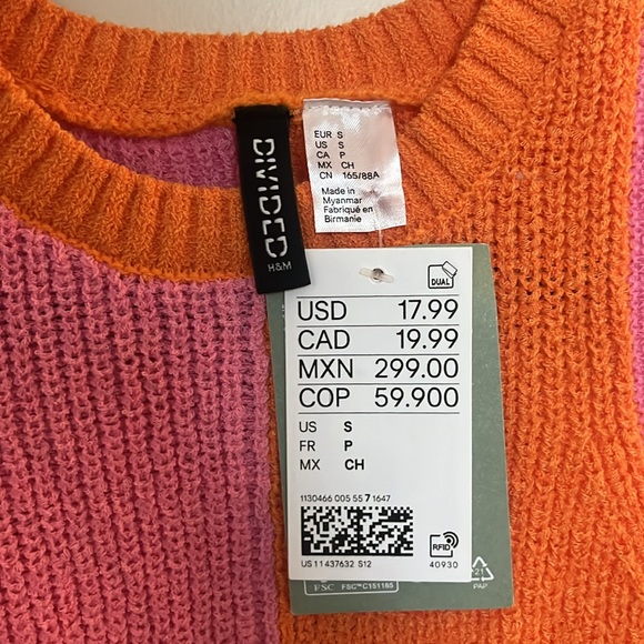 H&M Cropped Sweater Tank - Size S - Picture 4 of 5